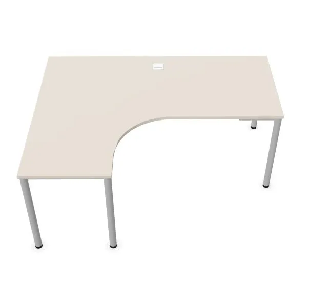 Biurko narożne EASY SPACE I-LEG LS 180x140cm kaszmirowe I sklep meblowy MIRAT.