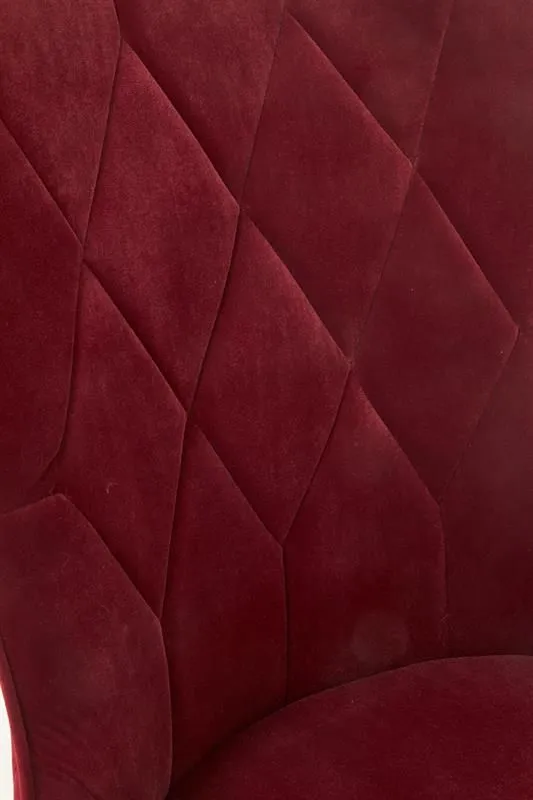 Krzesło K366 VELVET bordowe aksamitne o opływowym kształcie | MIRAT. styl GLAMOUR