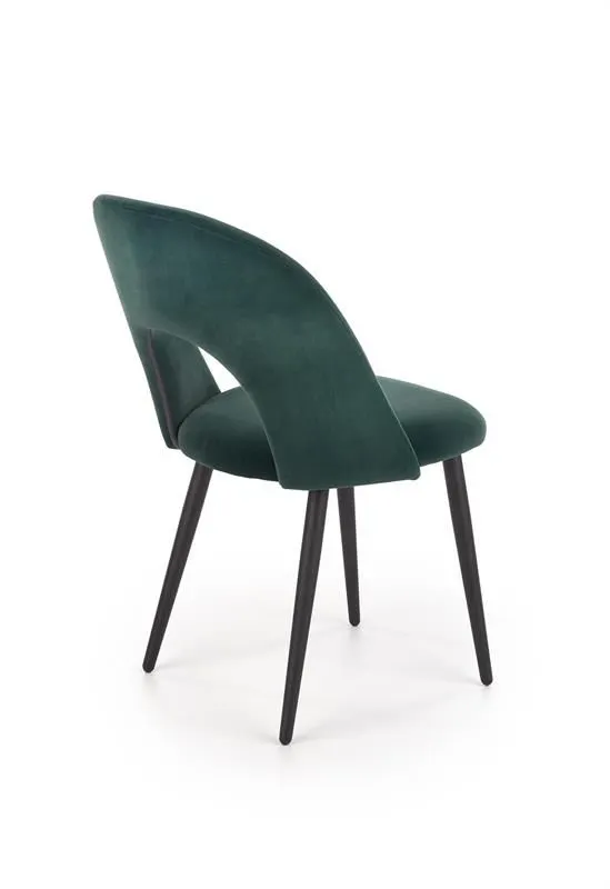 Krzesło K384 VELVET ciemne zielone na metalowych nogach | MIRAT. w stylu kolekcja