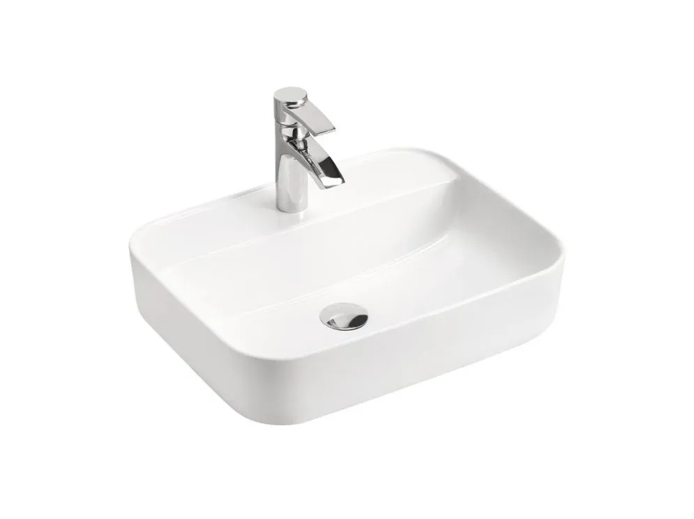 Szafka pod umywalkę nablatową ARUBA 80 cm biała połysk/dąb | MIRAT. w stylu kolekcja ARUBA