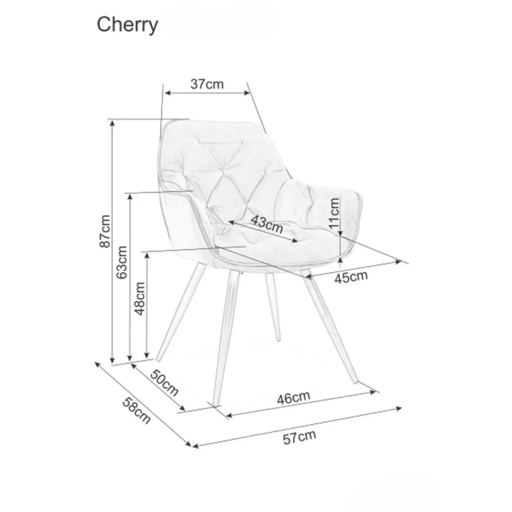 Krzesło tapicerowane CHERRY BJORN curry pikowane I sklep meblowy MIRAT.