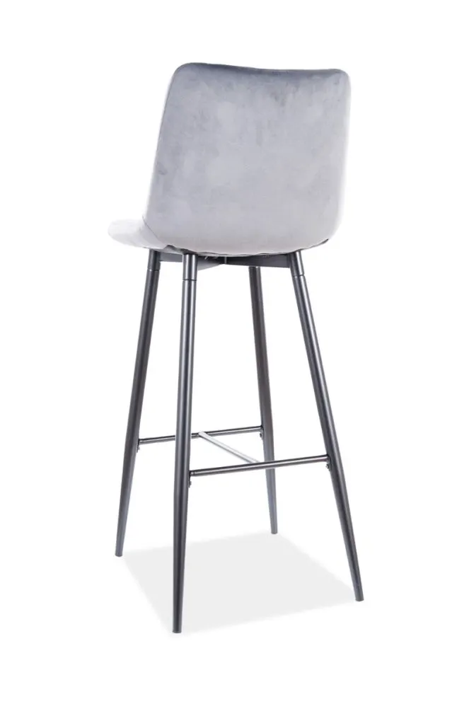 Hoker CHIC H-1 VELVET szary aksamitny do kuchni | MIRAT. styl GLAMOUR, LOFT