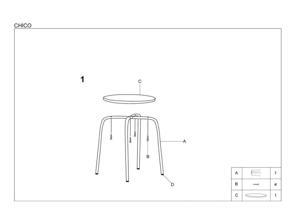 Taboret CHICO V49 brązowy okrągły tapicerowany pvc | MIRAT. w stylu  kolekcja