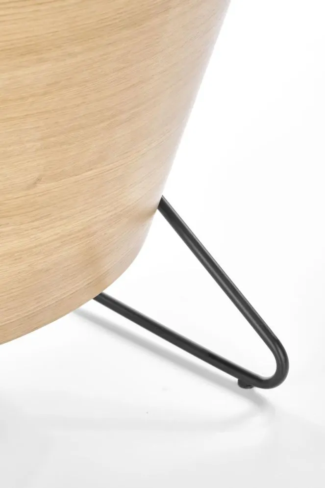 Fotel do salonu CHILLOUT ciemnoszary/naturalny na metalowej podstawie | MIRAT. styl KLASYCZNY