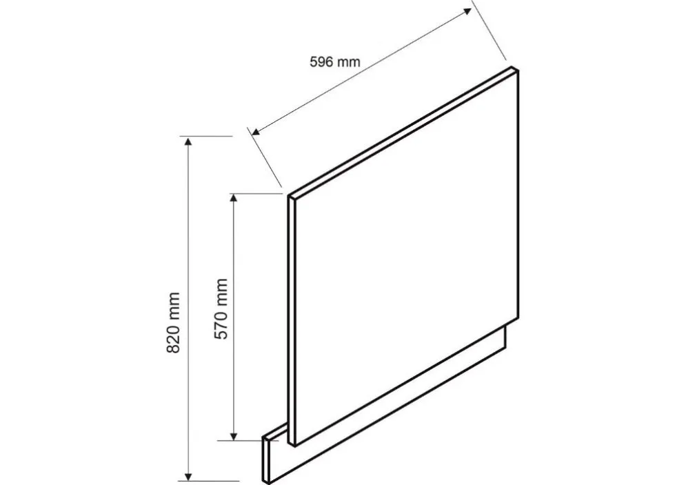 Front do zabudowy zmywarki ISABEL PO 60 szary mat MDF foliowany I sklep meblowy MIRAT.