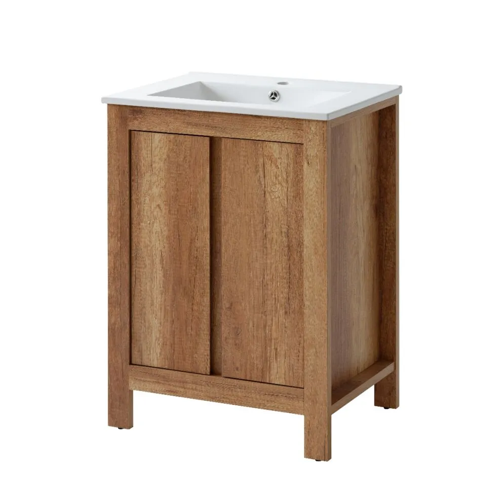 Szafka pod umywalkę CLASSIC OAK 60 cm dąb stojąca | MIRAT. w stylu kolekcja CLASSIC COMAD