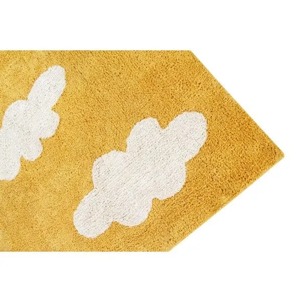 Dywan dziecięcy CLOUDS MOSTAZA 120x160 żółty w białe chmurki | MIRAT. w stylu kolekcja