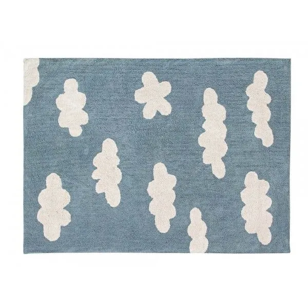 Dywan dziecięcy CLOUDS VINTAGE AZUL 120x160 niebieski w białe chmurki | MIRAT. w stylu kolekcja