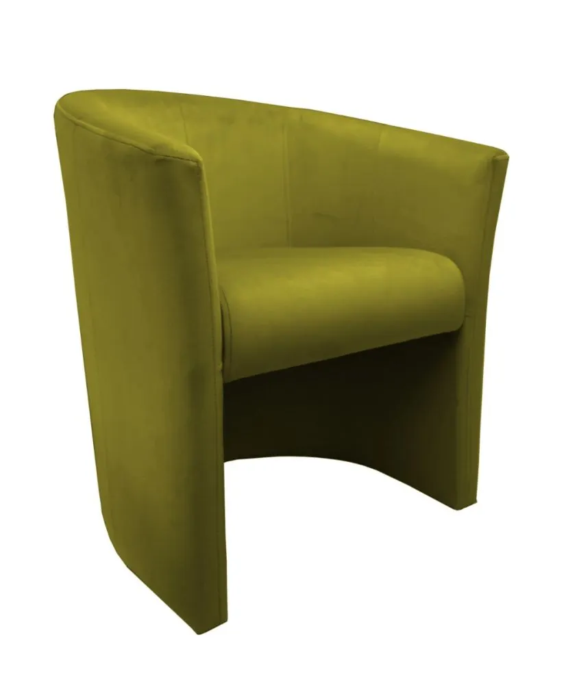 Fotel MAROS BL VELVET oliwkowy tapicerowany do salonu | MIRAT. w stylu  kolekcja
