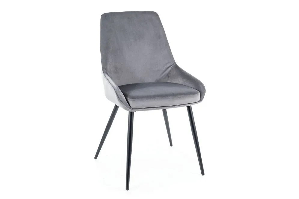 Krzesło tapicerowane COBE VELVET szare w stylu loft I sklep meblowy MIRAT. styl GLAMOUR, LOFT