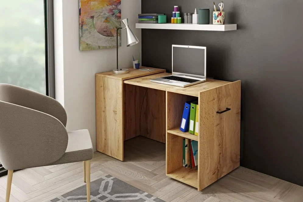 Biurko rozsuwane SMART dąb wotan I sklep meblowy MIRAT.