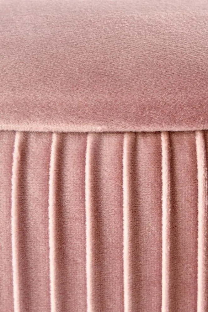 Pufa CRICKET VELVET jasnoróżowa okrągła ze schowkiem | MIRAT. styl GLAMOUR