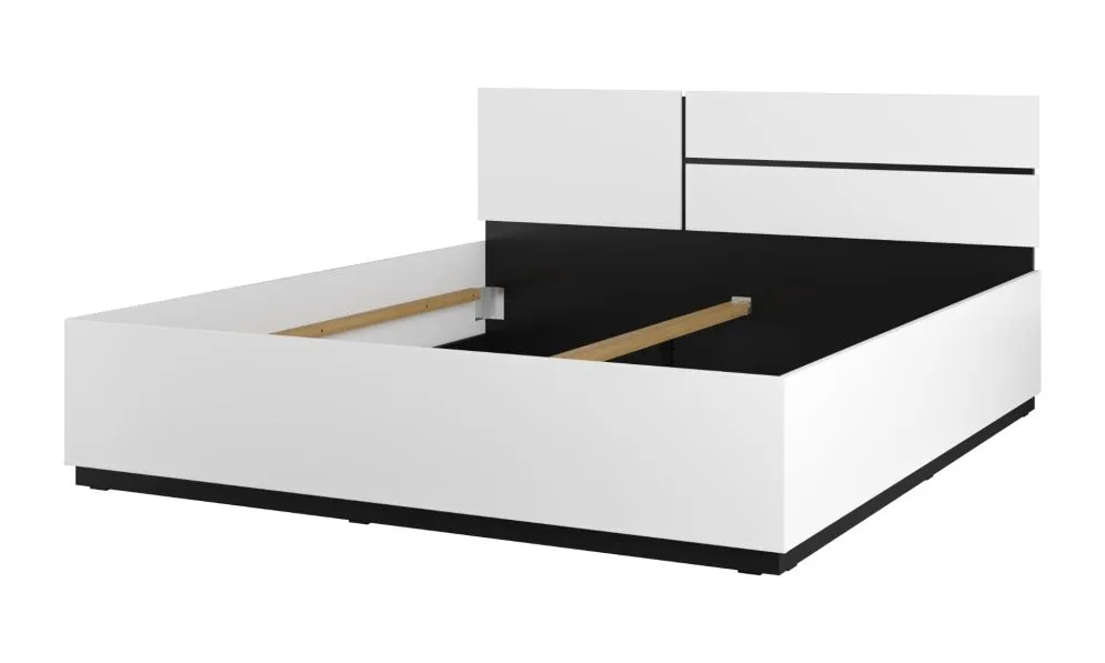 Łóżko CROSS 180x200 białe/czarne skandynawskie I sklep meblowy MIRAT. styl SKANDYNAWSKI kolekcja HV-CROSS