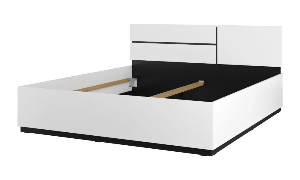 Łóżko CROSS 180x200 białe/czarne skandynawskie I sklep meblowy MIRAT. styl SKANDYNAWSKI kolekcja HV-CROSS
