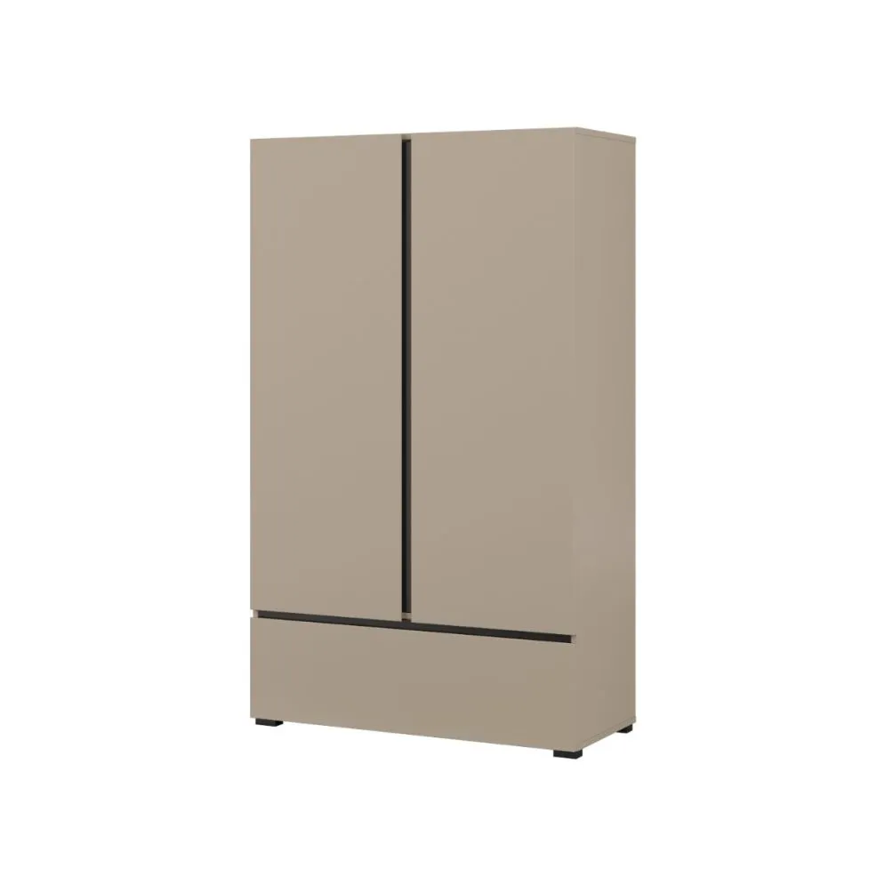 Komoda wysoka CROSS 2D1S 89cm congo/czarna dwudrzwiowa I sklep meblowy MIRAT. kolekcja CROSS