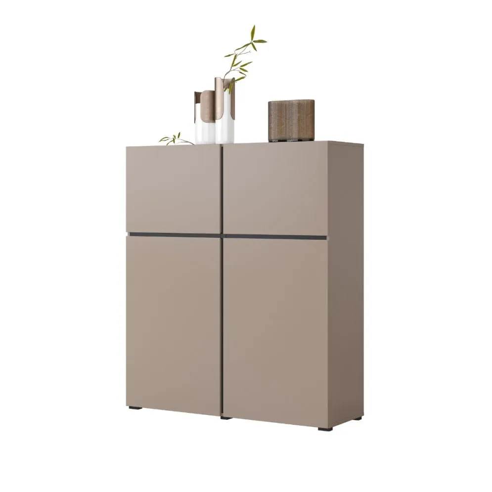 Komoda wysoka CROSS 4D 119cm congo/czarna do salonu I sklep meblowy MIRAT.