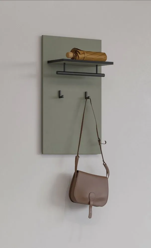 Elegancki wieszak do przedpokoju CROSS 40x70cm zielony/czarny I sklep meblowy MIRAT. kolekcja HV-CROSS