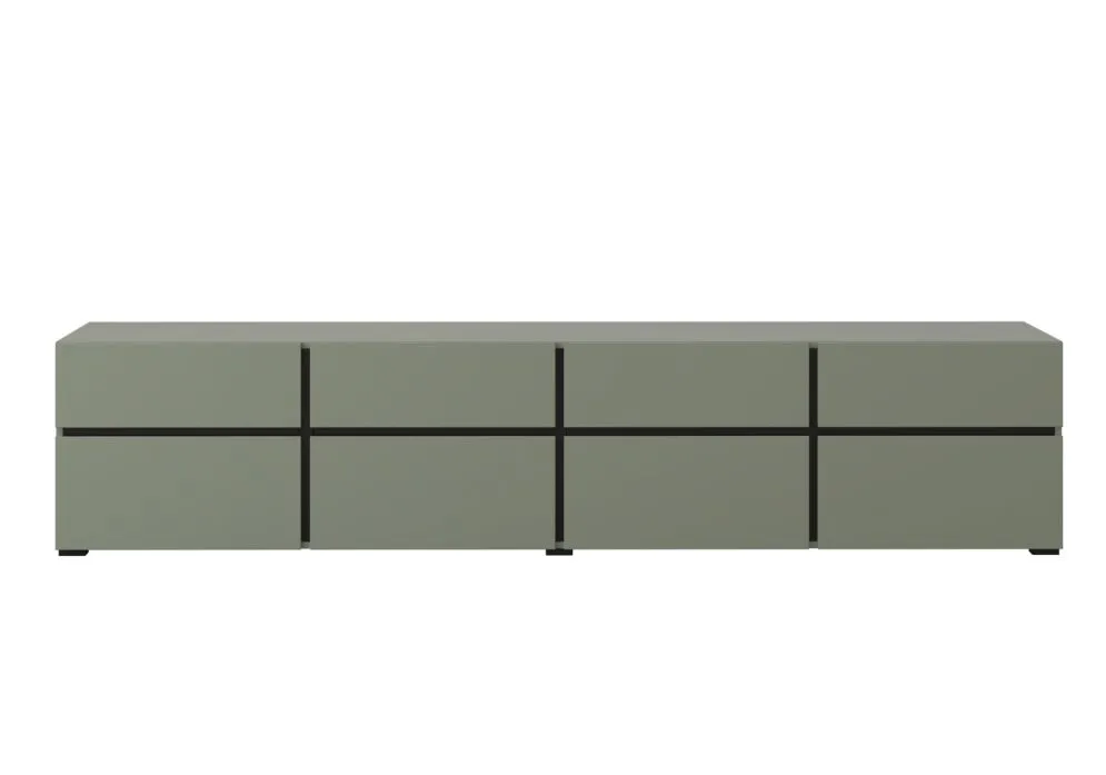 Szafka RTV CROSS 4K4S 225cm zielona/czarna szeroka I sklep meblowy MIRAT.  kolekcja HV-CROSS