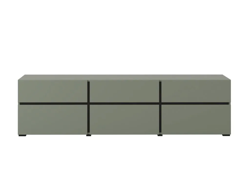 Szafka RTV CROSS 3K3S 180cm zielona/czarna stojąca I sklep meblowy MIRAT. kolekcja HV-CROSS