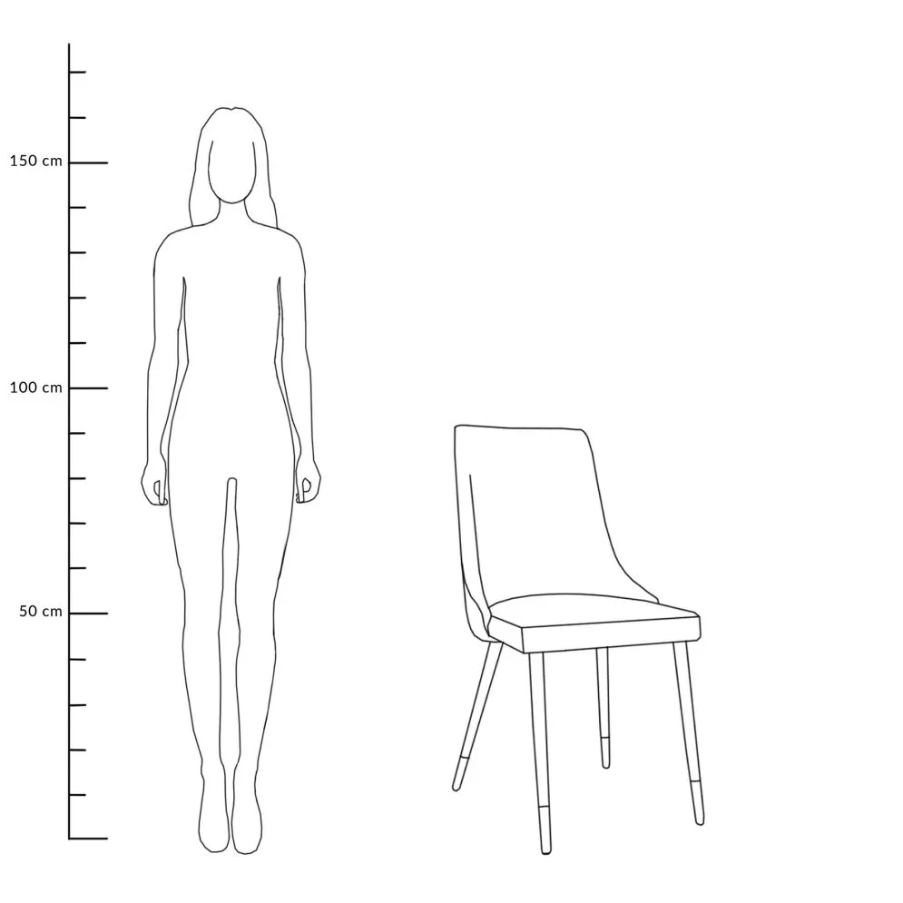 Krzesło welurowe LOGAN czarne z pikowaniem na oparciu|MIRAT styl LOFT