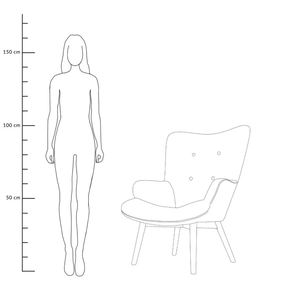 Fotel tapicerowany MOSS TEDDY BOUCLÉ jasnoszary z podłokietnikami | MIRAT styl SKANDYNAWSKI