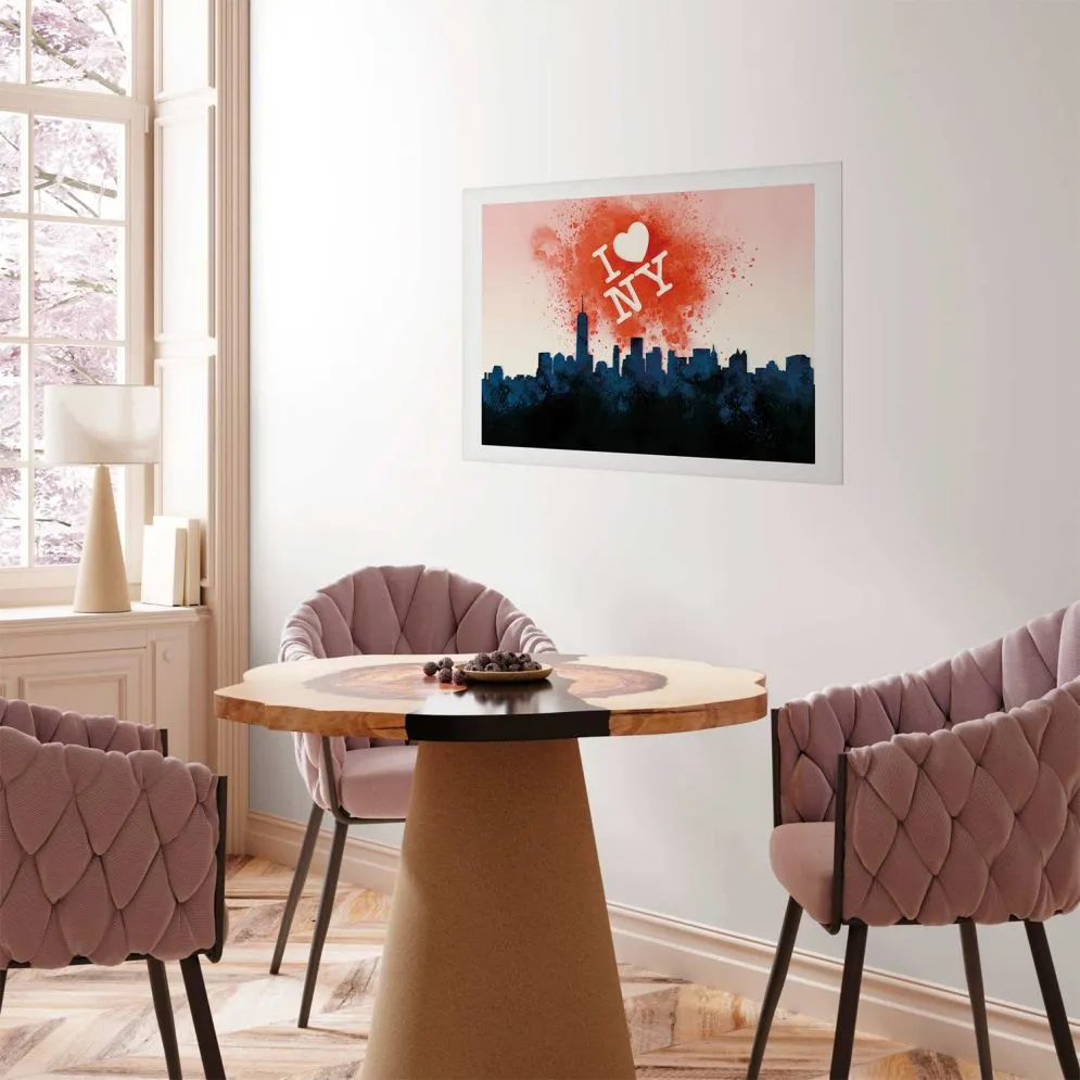 Plakat I love NY 30x21 cm bez ramy z marginesem | MIRAT.