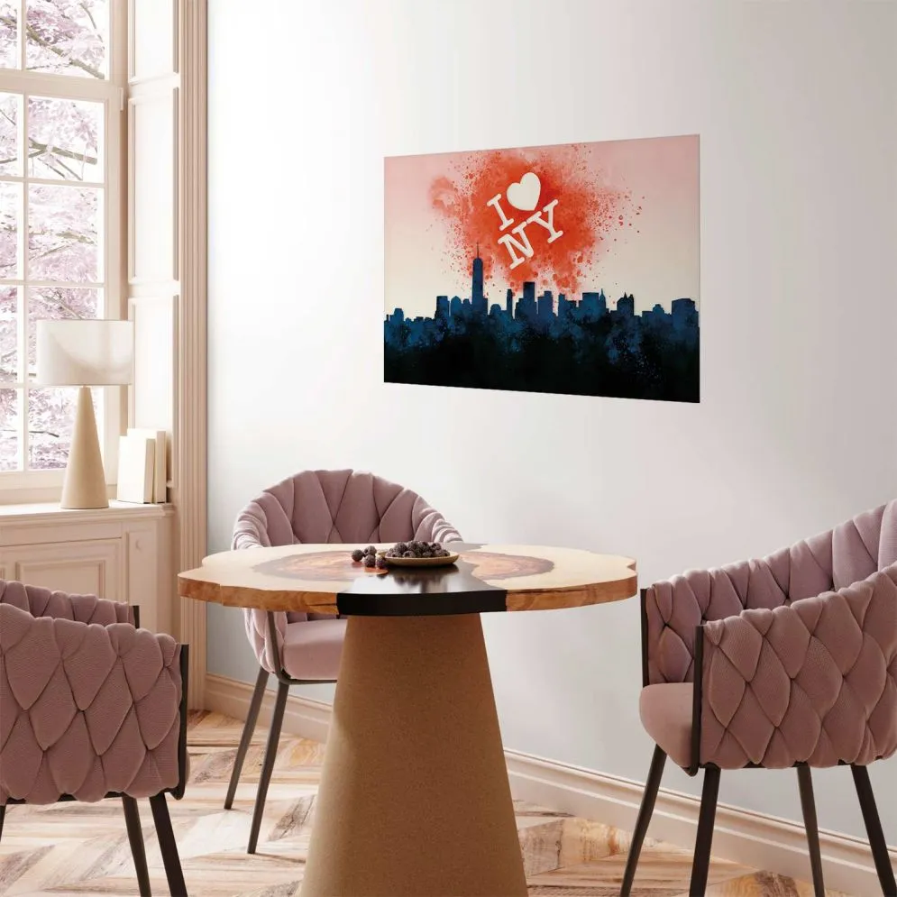Plakat I love NY 60x40 cm bez ramy bez marginesu | MIRAT.