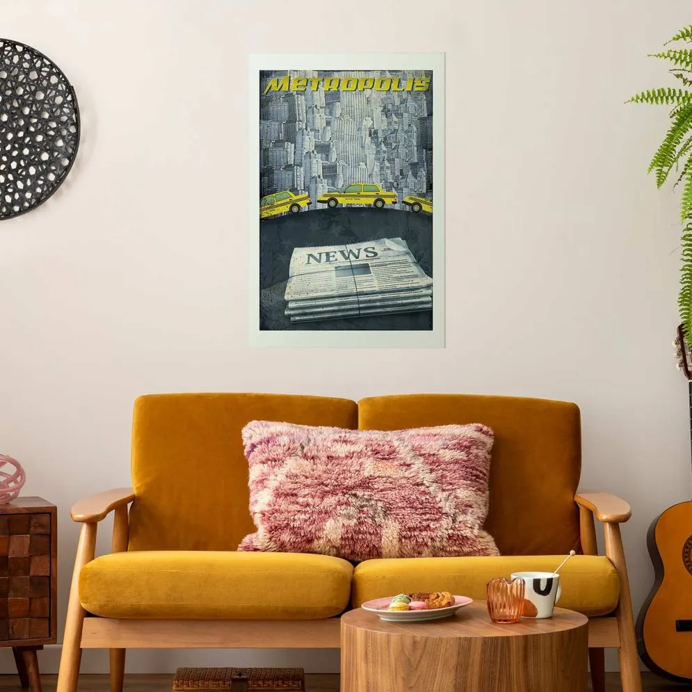 Plakat Metropolis 21x30 cm bez ramy z marginesem | MIRAT.