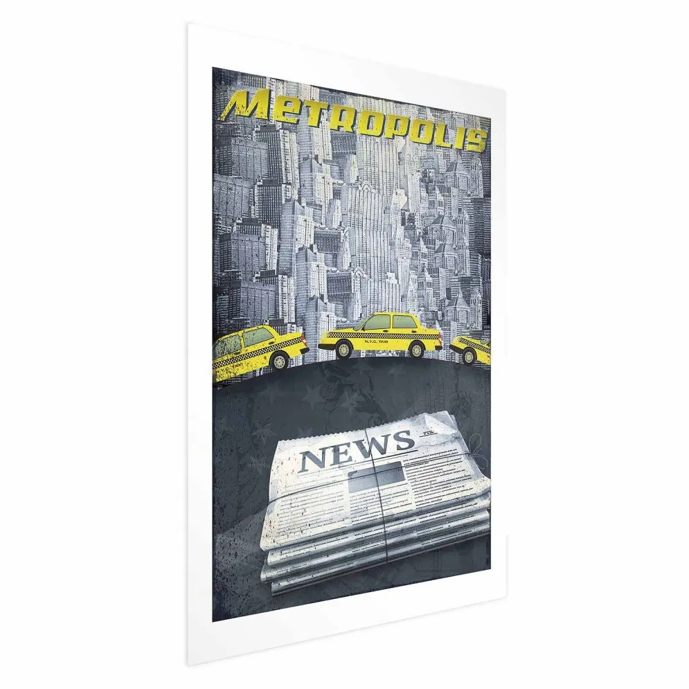 Plakat Metropolis 21x30 cm bez ramy z marginesem | MIRAT.