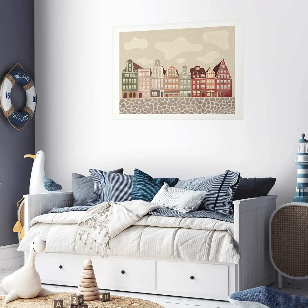 Plakat Kolorowe Fasady 60x40 cm bez ramy z marginesem | MIRAT.