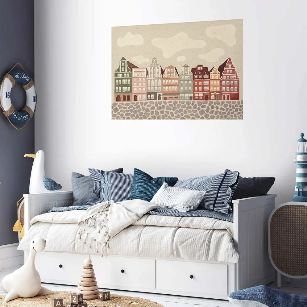 Plakat Kolorowe Fasady 90x60 cm bez ramy bez marginesu | MIRAT.