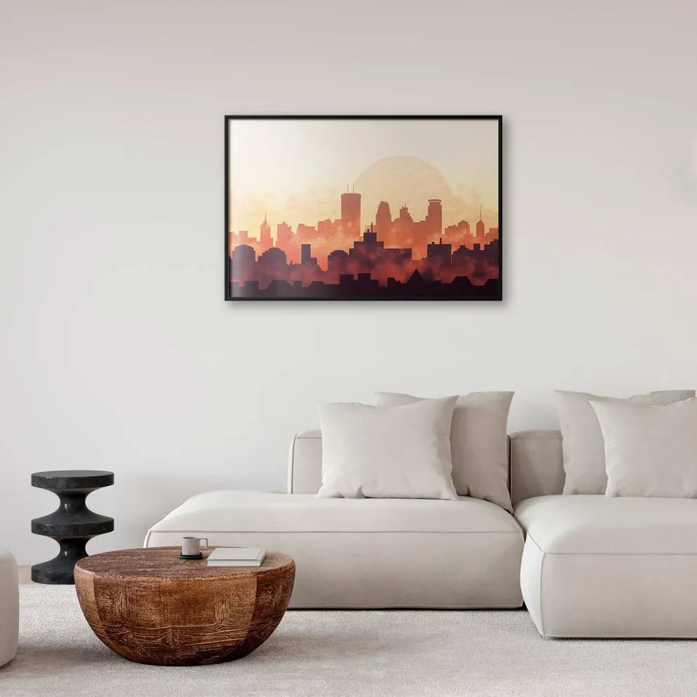 Plakat Żar miasta 42x29,7 cm z ramą czarną bez marginesu | MIRAT.