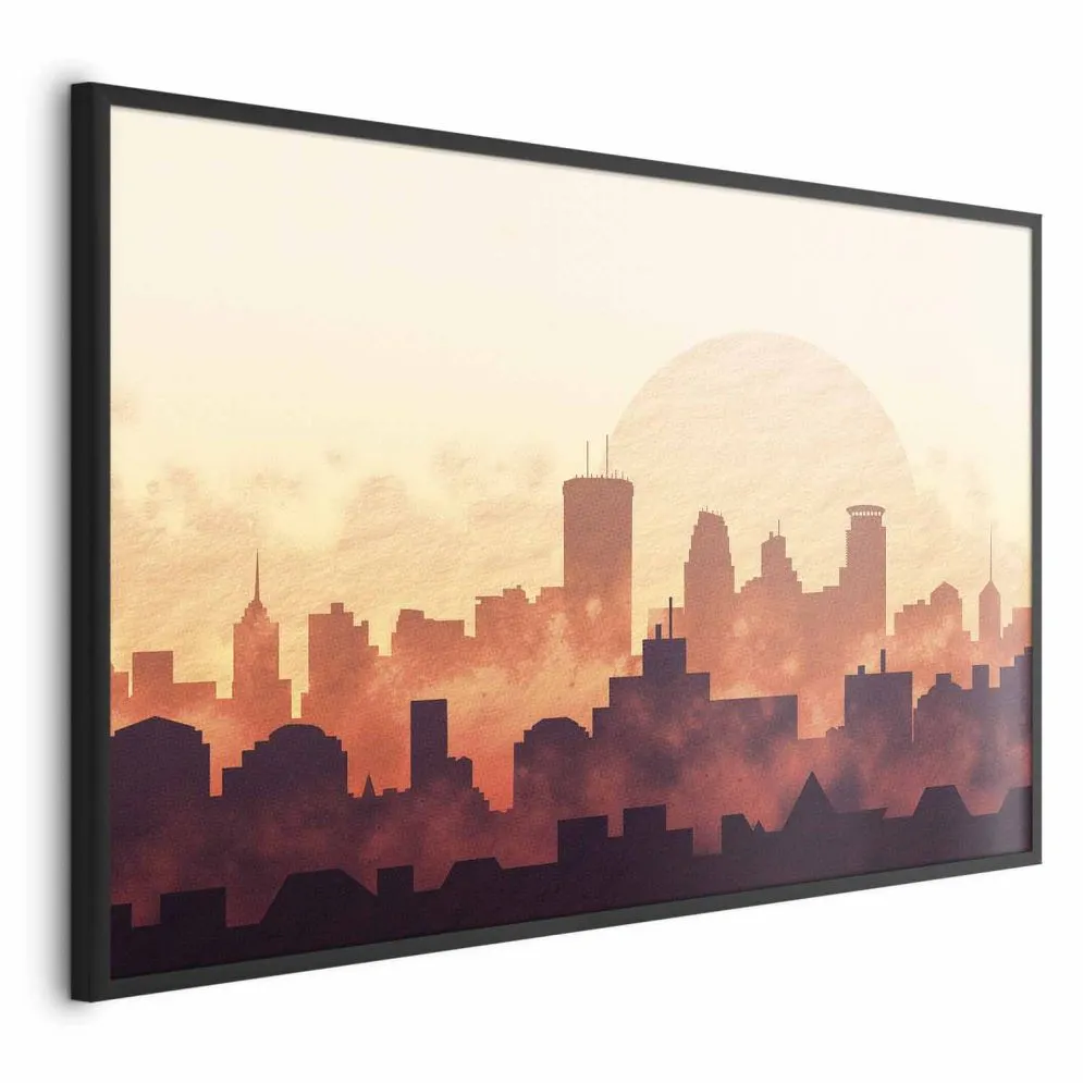 Plakat Żar miasta 42x29,7 cm z ramą czarną bez marginesu | MIRAT.