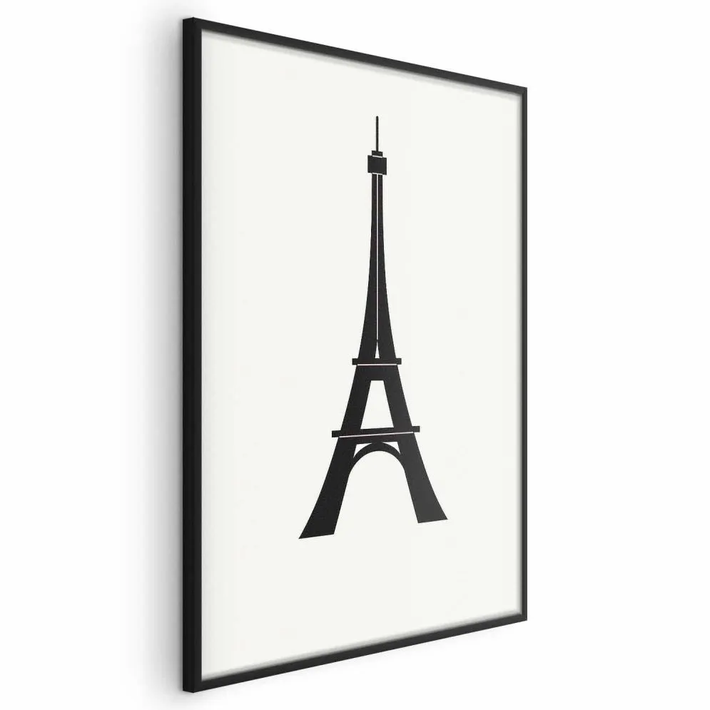 Plakat Wieża Eiffla 60x90 cm z ramą czarną bez marginesu | MIRAT.