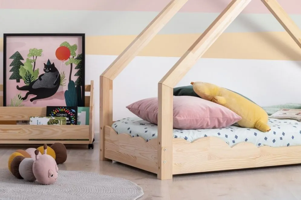Łóżko dziecięce LUNA D 80x140 sosna polskiej produkcji | MIRAT. w stylu kolekcja LUNA