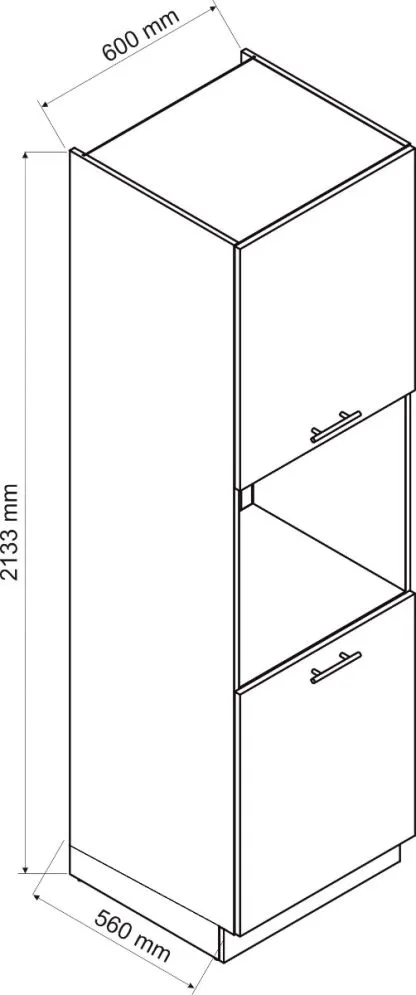 Szafka pod piekarnik 60 BONO D60 PK/2133 P/L dąb wotan I sklep meblowy MIRAT. styl LOFT