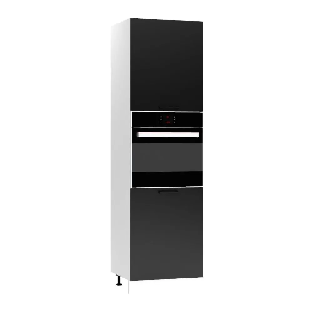 Solidna szafka pod piekarnik 60 DENIS D60 PK/2133 P/L czarna mat I MIRAT. kolekcja DENIS
