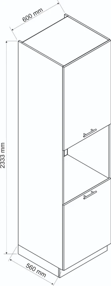 Szafka pod piekarnik 60 BONO D60 PK/2333 P/L biała I sklep meblowy MIRAT. styl SKANDYNAWSKI