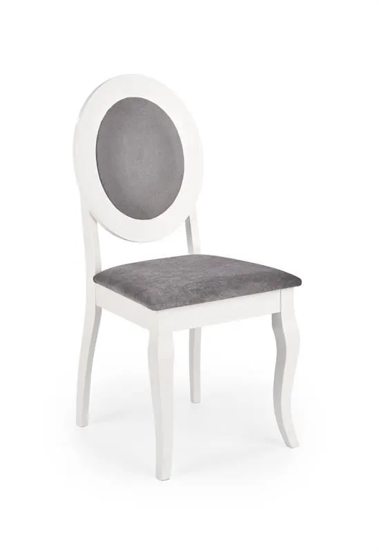 Krzesło BAROCK białe szare do salonu w stylu glamour | MIRAT. styl GLAMOUR, KLASYCZNY