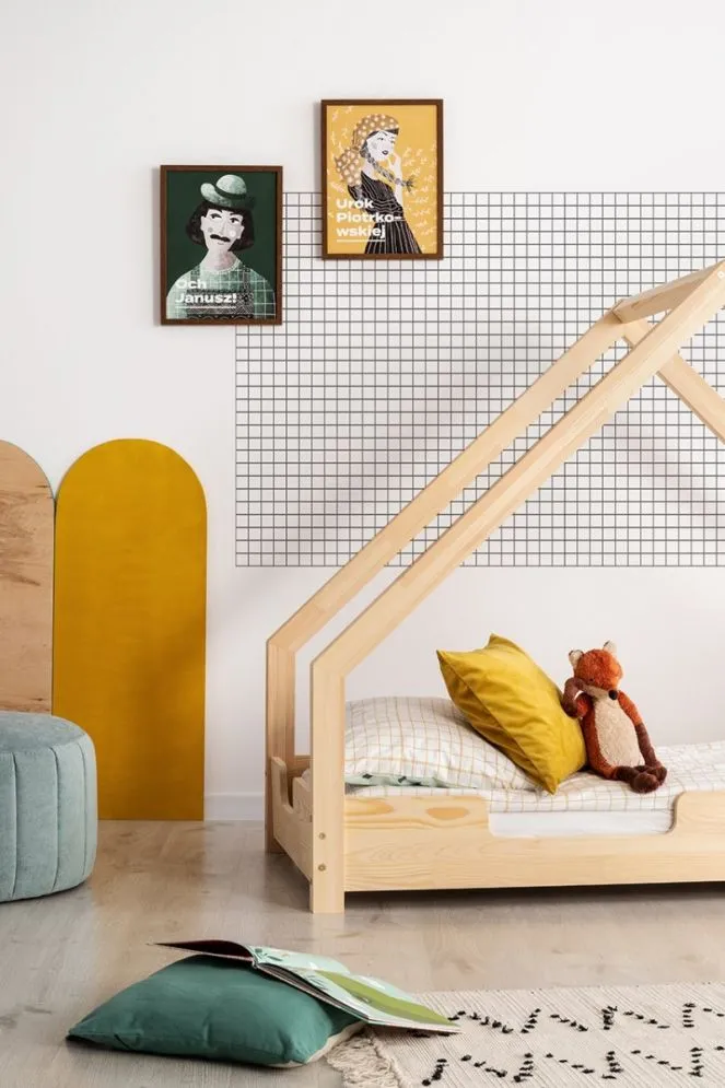 Łóżko dziecięce LOCA C 90x200 sosna domek | MIRAT. w stylu kolekcja LOCA