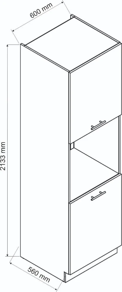 Szafka pod piekarnik 60 VITA D60PK/2133 P/L biała wysoka | MIRAT. kolekcja VITA