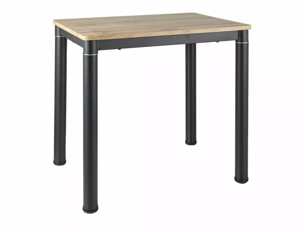 Stół DAMAR 80x60 dąb artisan/czarny mat mały do jadalni I sklep meblowy MIRAT. styl LOFT