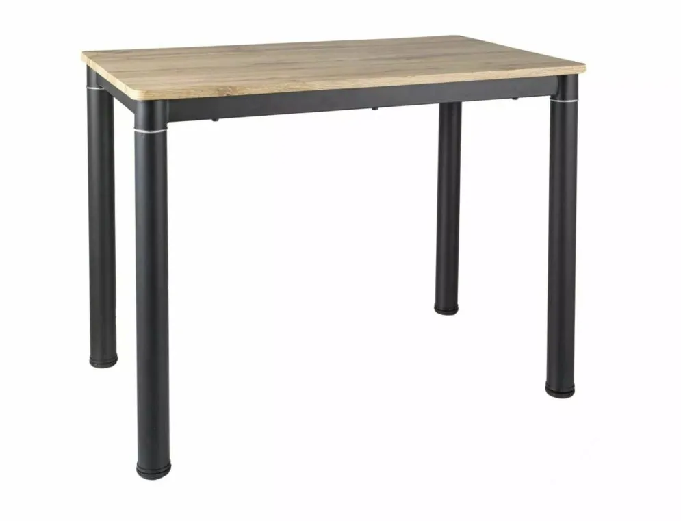 Stół DAMAR 100x60 dąb artisan/czarny mat dla 4 osób I sklep meblowy MIRAT. styl LOFT