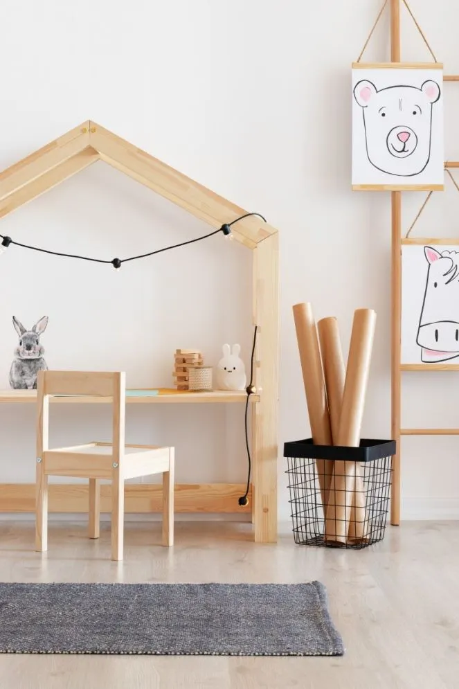 Biurko MILA BR sosna drewniane | MIRAT. w stylu kolekcja MILA
