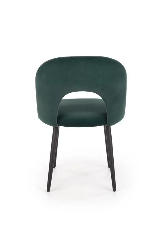 Krzesło K384 VELVET ciemne zielone na metalowych nogach | MIRAT. w stylu kolekcja