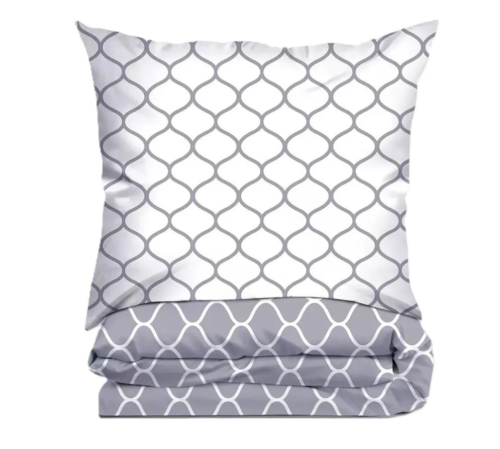 Pościel Bawełniana Greno Premium Decor 140x200 szara połysk MIRAT.