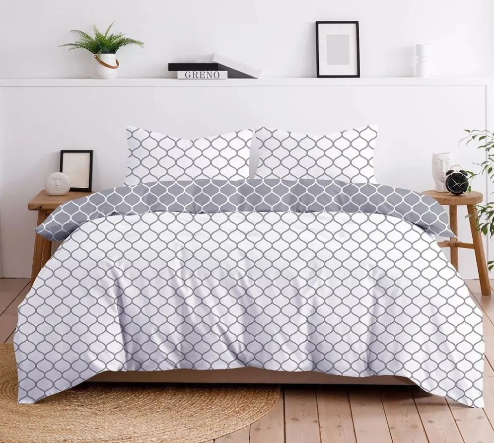 Pościel Bawełniana Greno Premium Decor 140x200 szara połysk MIRAT.