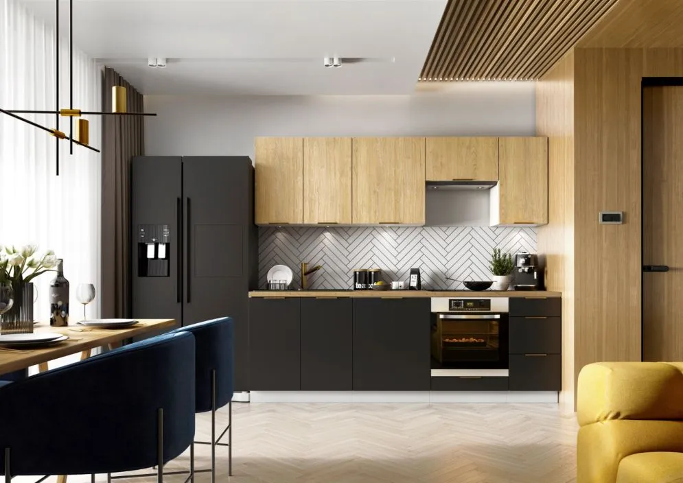 Głęboka szafka kuchenna wisząca 60 DENIS W60 OKGR/560 dąb london | MIRAT. kolekcja DENIS
