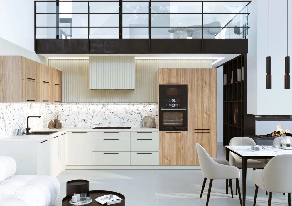 Wysoka szafka kuchenna stojąca 40 DENIS D40 SŁ/2133 P/L 2FR dąb London | MIRAT. kolekcja DENIS
