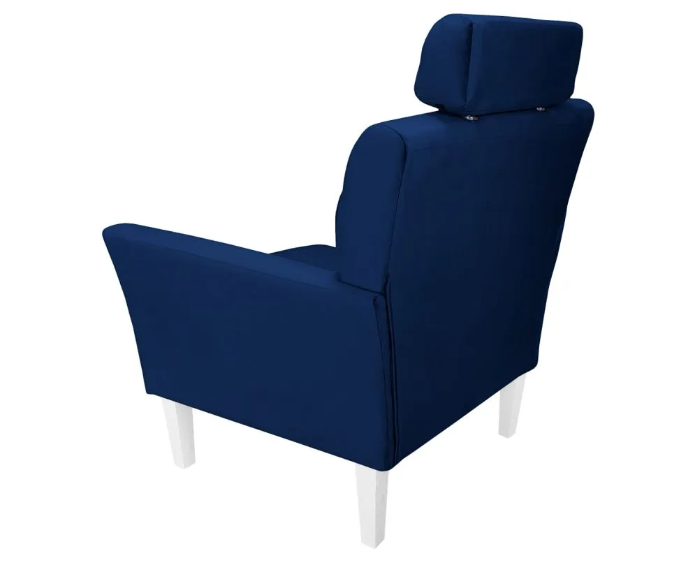 Fotel PIRO MG VELVET granatowy tapicerowany aksamitem | MIRAT. styl GLAMOUR
